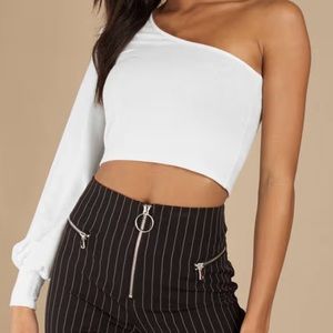 One Shoulder Crop Top
